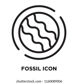 Fossil icon vector isolated on white background, Fossil transparent sign , line symbol or linear element design in outline style