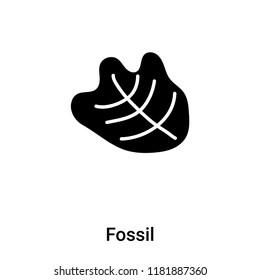 Fossil icon vector isolated on white background, logo concept of Fossil sign on transparent background, filled black symbol