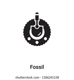 Fossil icon vector isolated on white background, logo concept of Fossil sign on transparent background, filled black symbol