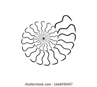 fossil icon vector isolated on white