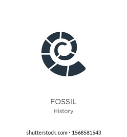Fossil icon vector. Trendy flat fossil icon from history collection isolated on white background. Vector illustration can be used for web and mobile graphic design, logo, eps10
