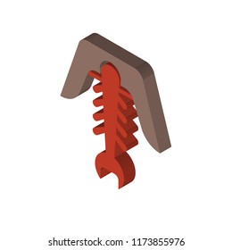 Fossil isometric left top view 3D icon