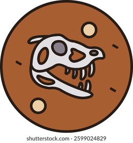 Fossil Line vector Icon Design
