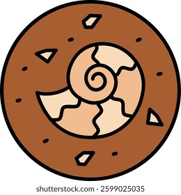 Fossil Line vector Icon Design