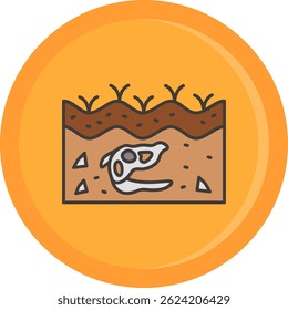 Fossil Line vector Icon Design