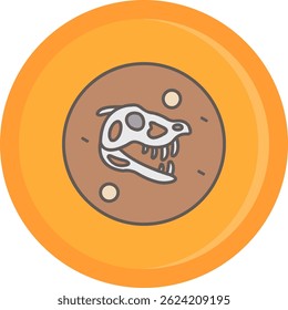 Fossil Line vector Icon Design
