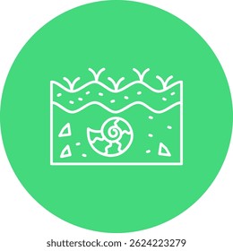 Fossil Line vector Icon Design