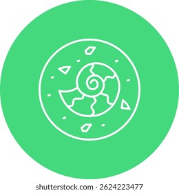 Fossil Line vector Icon Design