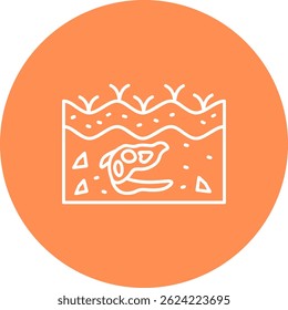 Fossil Line vector Icon Design