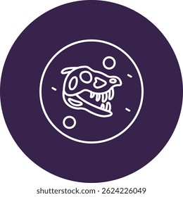 Fossil Line vector Icon Design