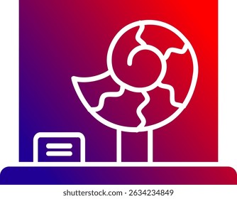 Fossil Line vector Icon Design