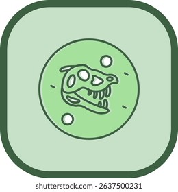 Fossil Line vector Icon Design