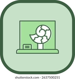 Fossil Line vector Icon Design