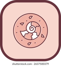 Fossil Line vector Icon Design