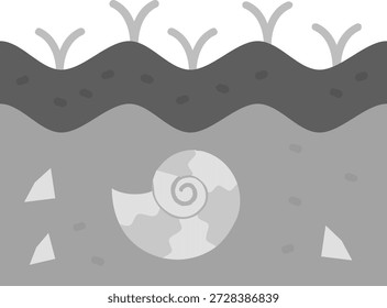 Fossil Line vector Icon Design