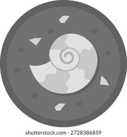 Fossil Line vector Icon Design