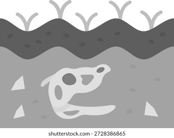 Fossil Line vector Icon Design
