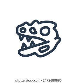 Fossil on Desert Vector Icon