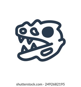 Fossil on Desert Vector Icon