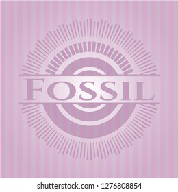 Fossil realistic pink emblem