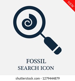 Fossil search icon. Editable Fossil search icon for web or mobile.