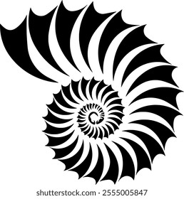 Fossil shell logo for various applications