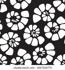 fossil shells -  seamless vector repeat pattern