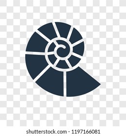 Fossil vector icon isolated on transparent background, Fossil transparency logo concept