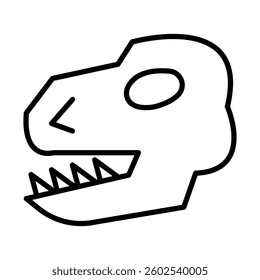 Fossil Vector Line Icon Design