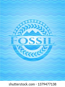 Fossil water representation emblem background.