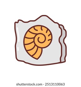 Fossils Filled Icons , Vector illustration