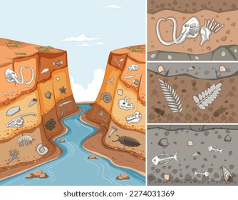 Fossils and the Geological Time Scale illustration