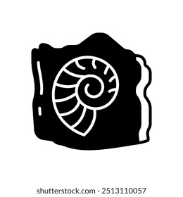 Fossils Glyph Icon, Vector illustration