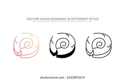Fossils icon design with white background stock illustration