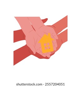 Foster Care, charity vector illustration