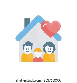 Foster Care Vector Flat Icon design illustration. EPS 10 File on White background