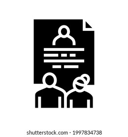 foster family stories glyph icon vector. foster family stories sign. isolated contour symbol black illustration
