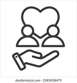 Foster Outline Icon Vector Illustration