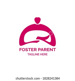 The foster parent logo is suitable for organizations engaged in caring for abandoned children and orphans
