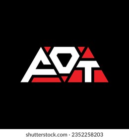 FOT triangle letter logo design with triangle shape. FOT triangle logo design monogram. FOT triangle vector logo template with red color. FOT triangular logo Simple, Elegant, and Luxurious design.