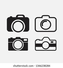 foto camera icon set