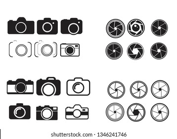 foto camera icon set