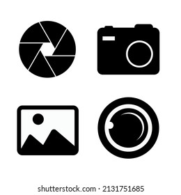 Foto camera vector icon set. High quality black style vector icons