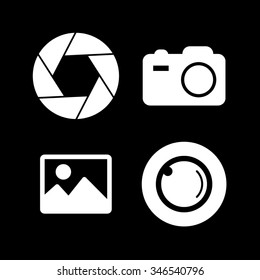 foto camera vector icon set