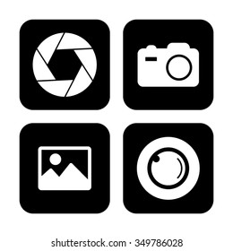 foto camera vector icon set