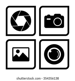 foto camera vector icon set