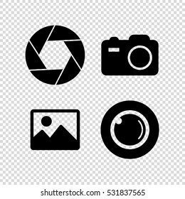 Foto  Camera Vector Icon Set