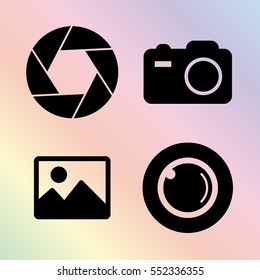 foto camera vector icon set