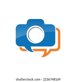 foto chat logo icon template