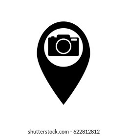 foto location icon on the white background